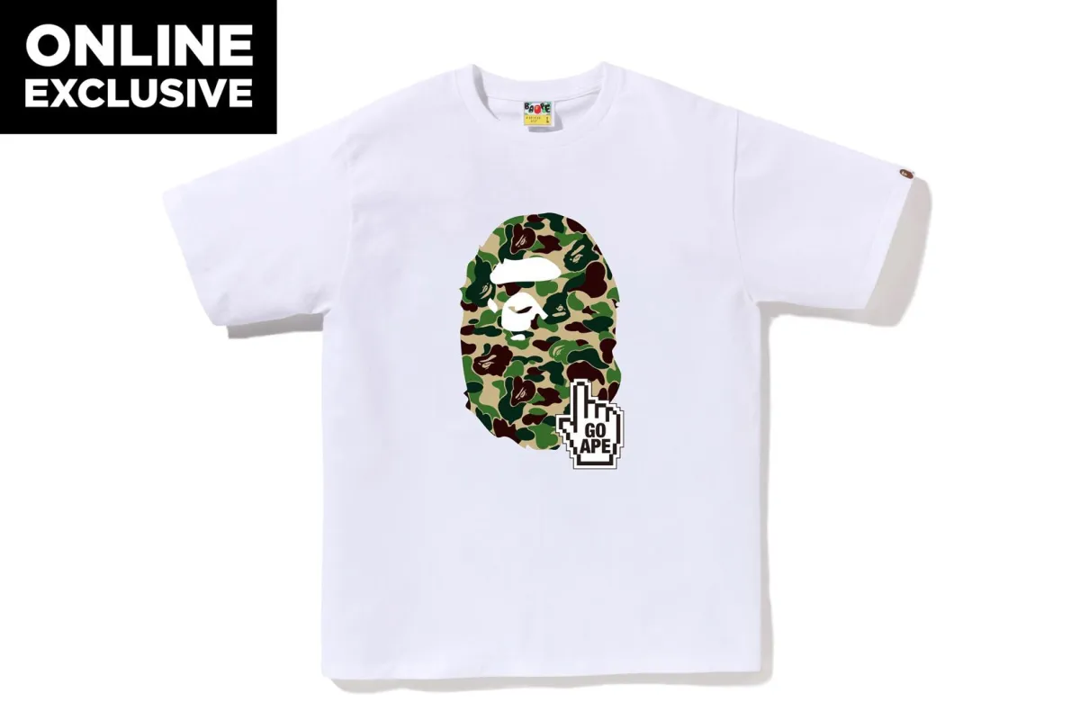 ABC CAMO GO APE POINTER APE HEAD TEE BAPEC sold by Bape