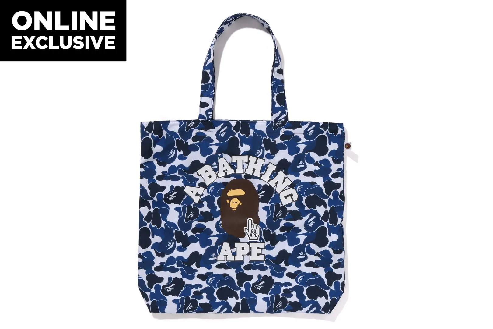 BAPE CAMO GO APE POINTER COLLEGE TOTE BAG BAPEC sold by Bape