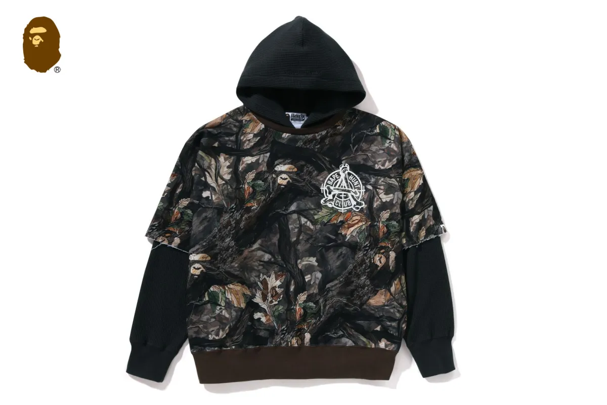 TREE EDGE CAMO LAYERED PULLOVER HOODIE sold by Bape