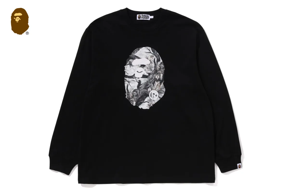 TREE EDGE CAMO APE HEAD RELAXED FIT LS TEE sold by Bape