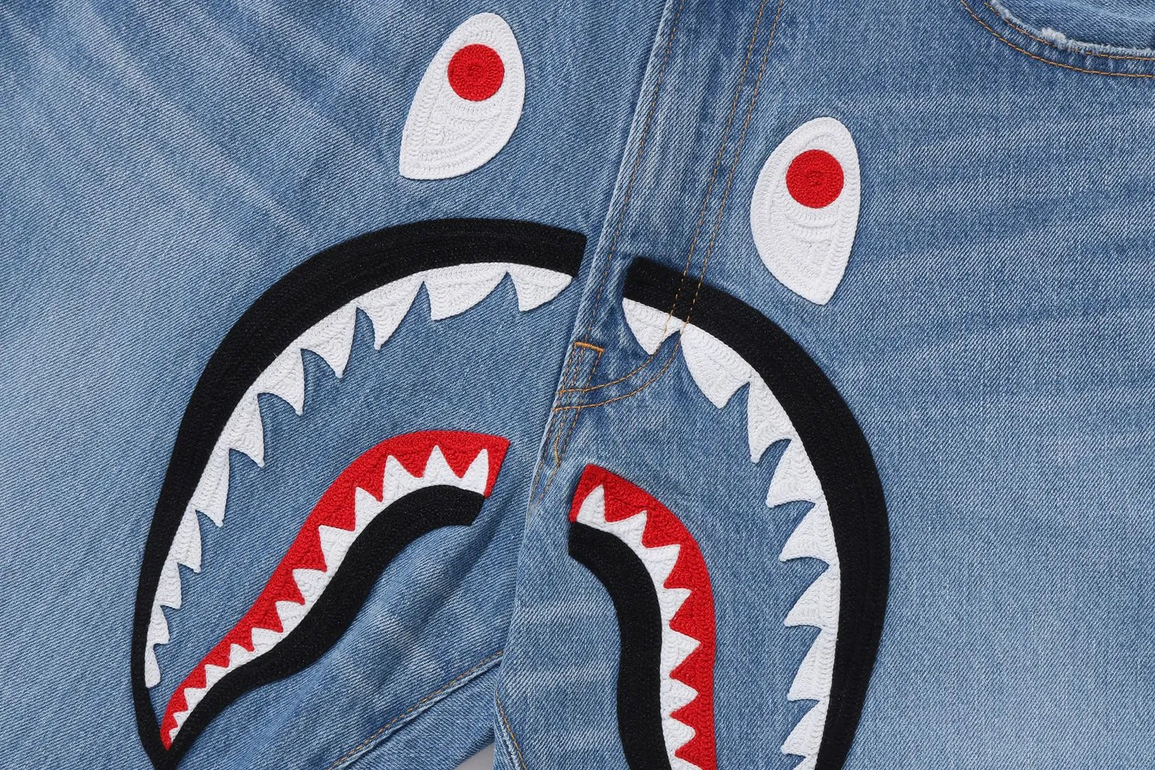 SHARK LOOSE FIT 13 OZ DENIM PANTS sold by Bape product image thumbnail 3