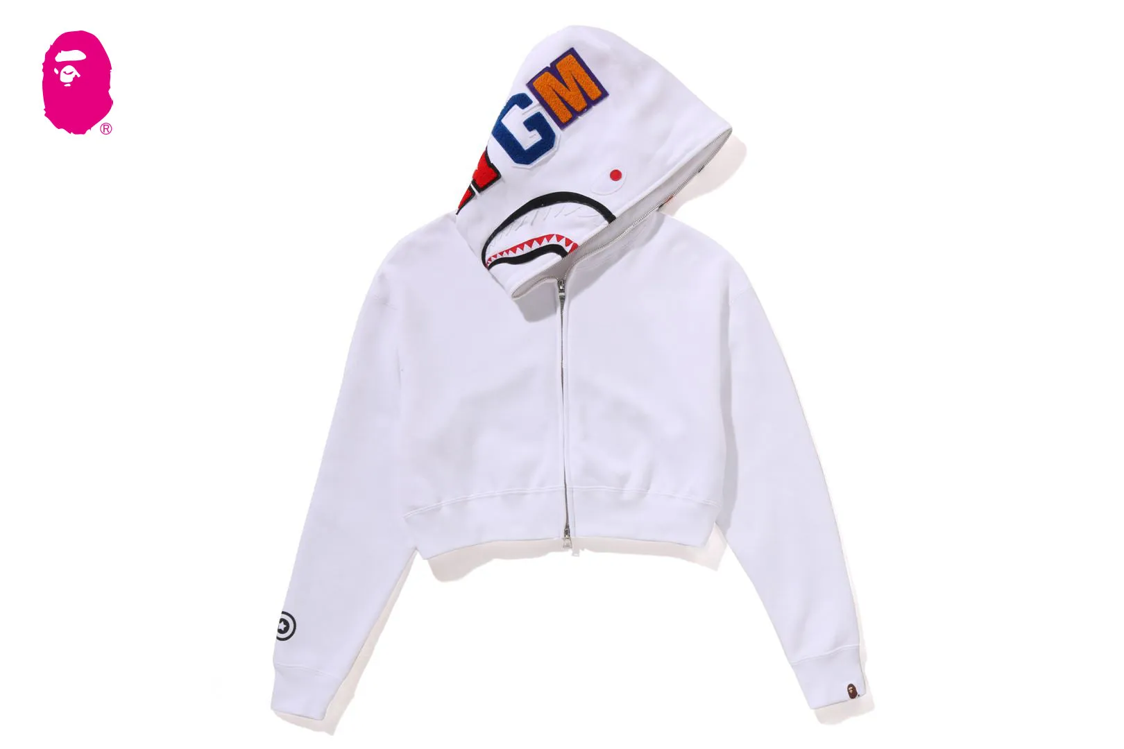 SHARK CROPPED FULL ZIP HOODIE sold by Bape product image thumbnail 4