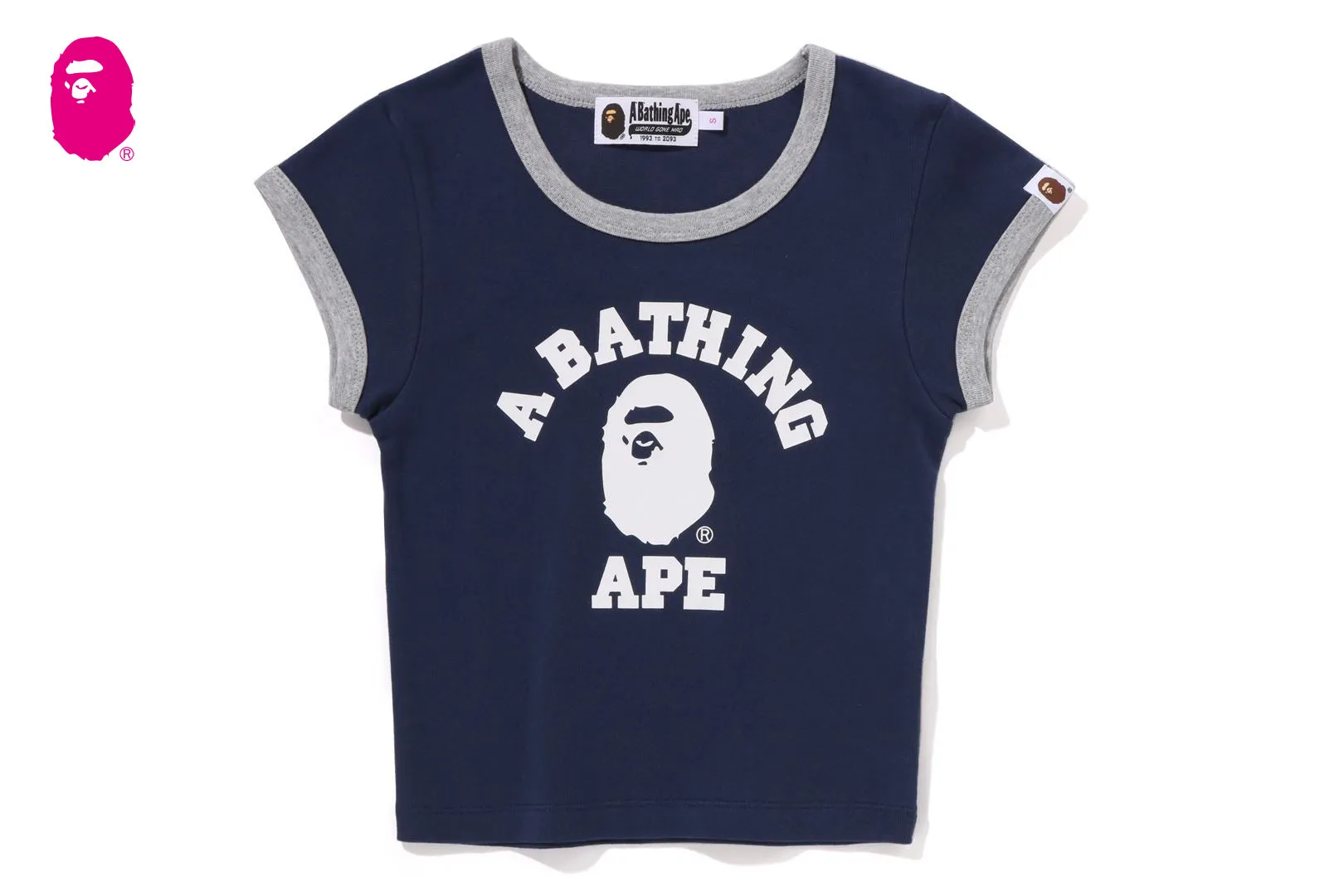 COLLEGE CROPPED TRIM TEE sold by Bape product image thumbnail 4