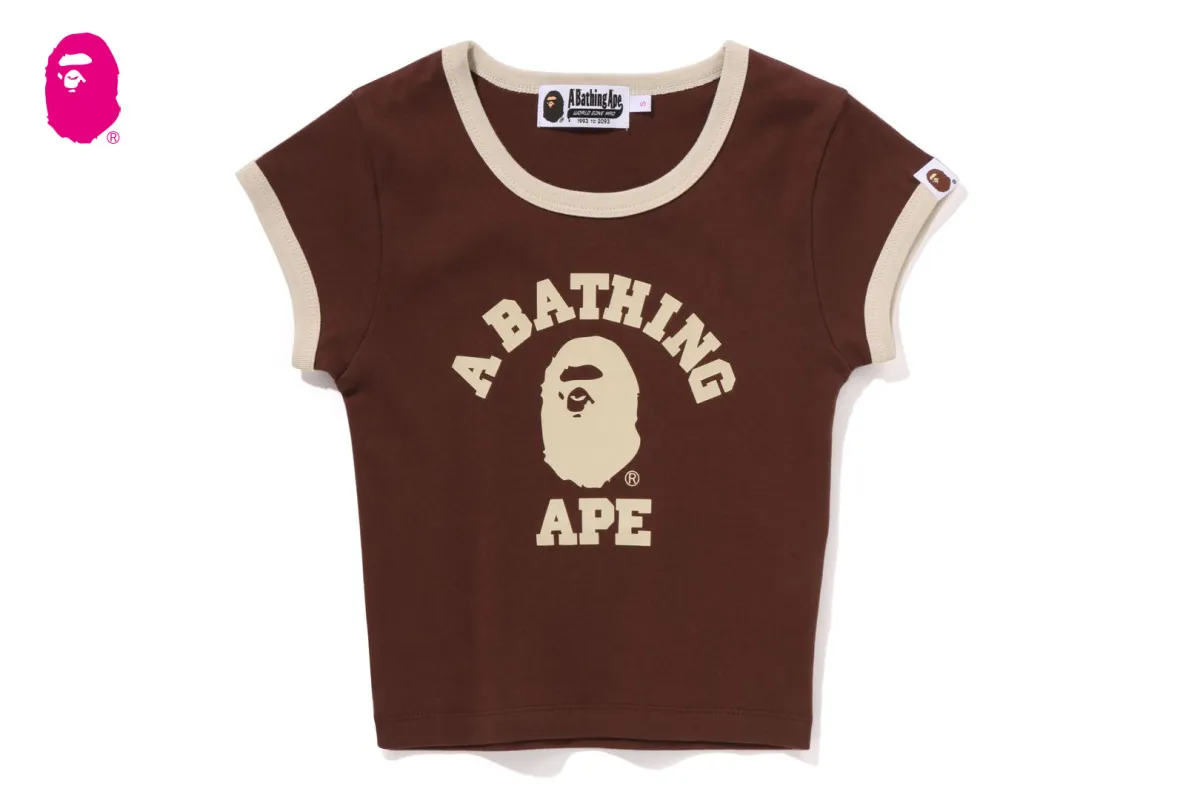 COLLEGE CROPPED TRIM TEE sold by Bape