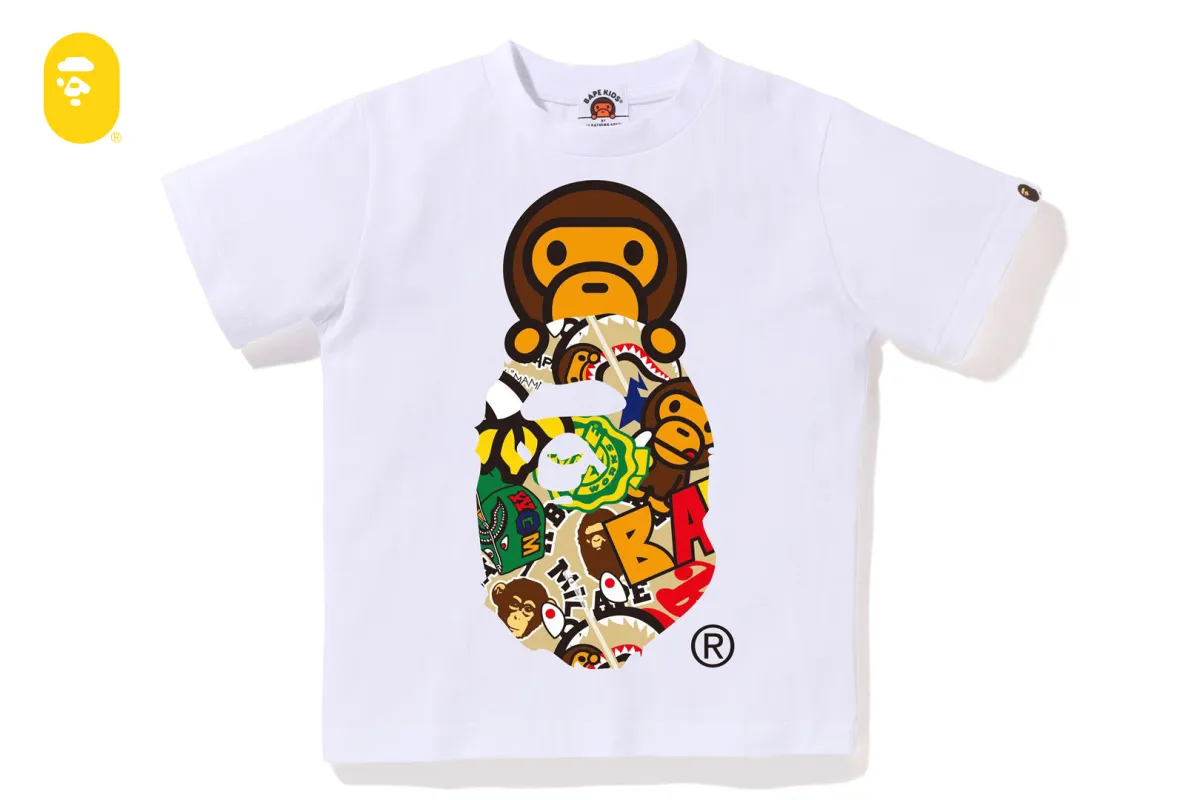 BAPE MILO ASSORTED MILO ON APE HEAD TEE sold by Bape