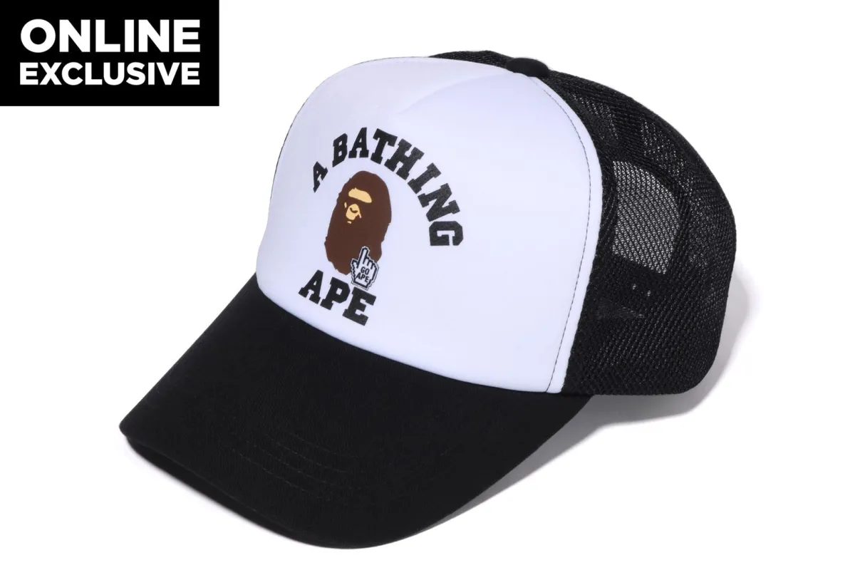 GO APE POINTER COLLEGE MESH CAP BAPEC sold by Bape