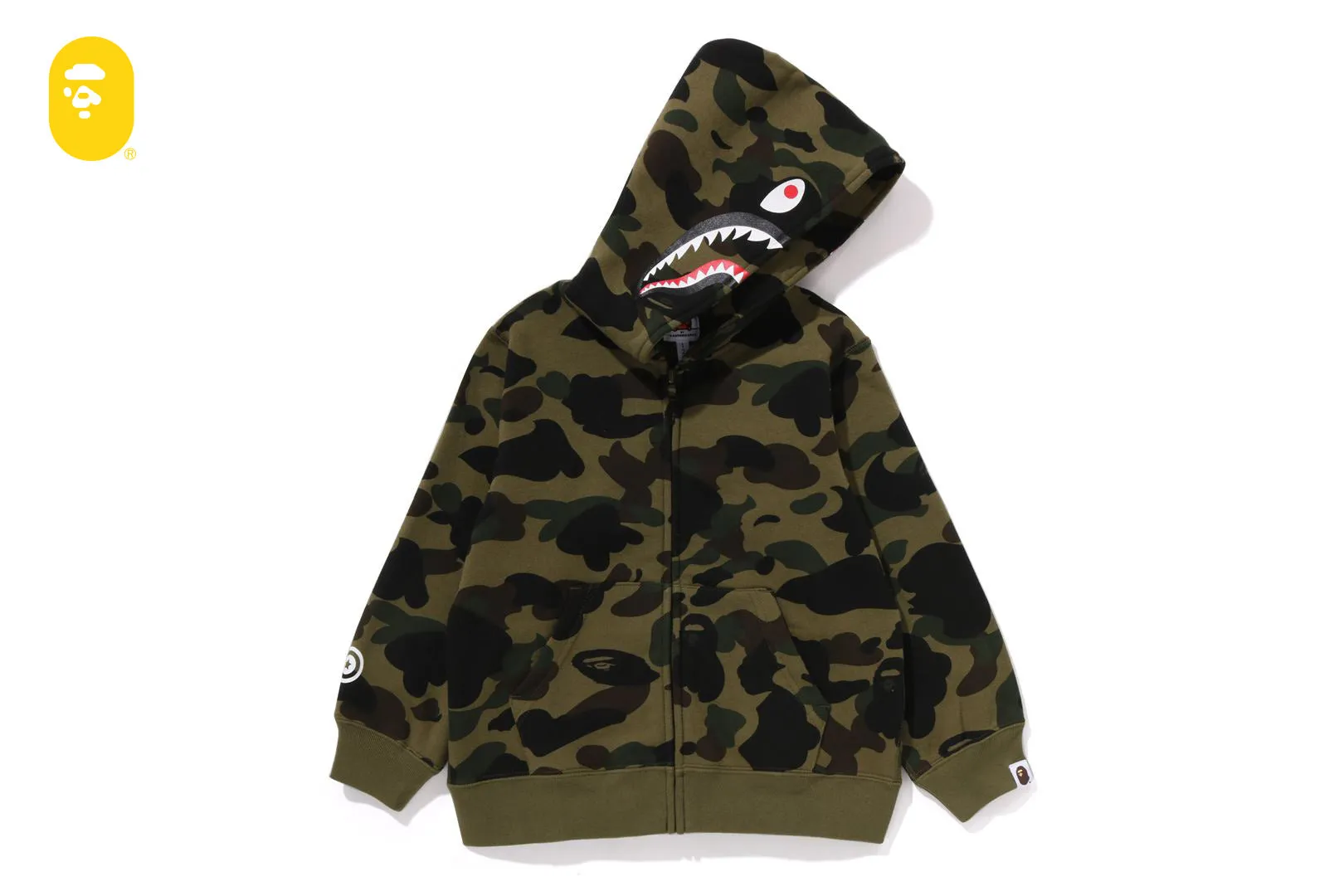 1ST CAMO PATCH PRINT SHARK ZIP HOODIE sold by Bape product image thumbnail 5