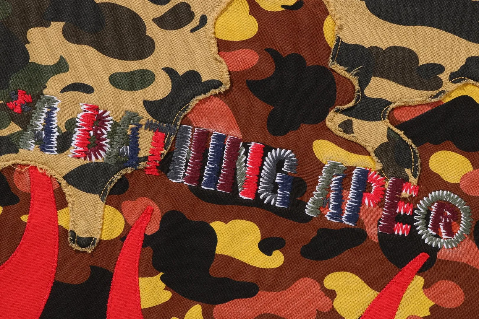 1ST CAMO UPCYCLED RELAXED FIT CREWNECK SWEATSHIRT sold by Bape product image thumbnail 3