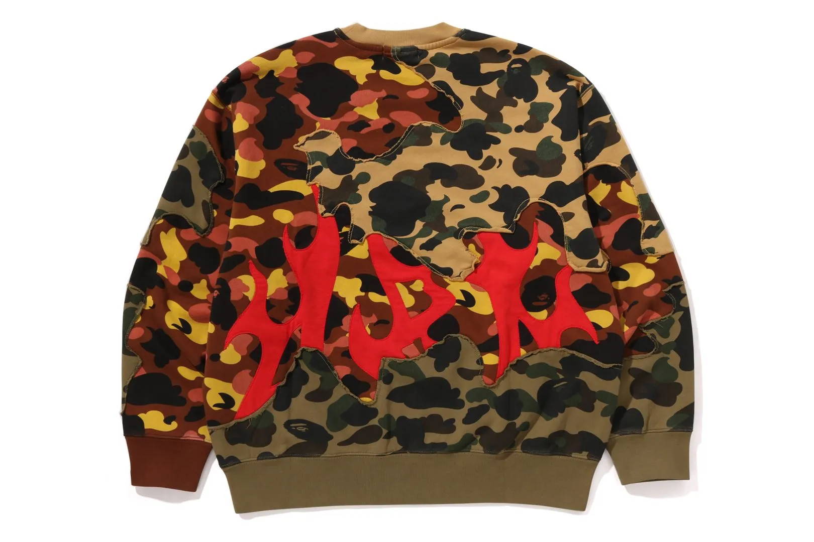 1ST CAMO UPCYCLED RELAXED FIT CREWNECK SWEATSHIRT sold by Bape product image thumbnail 2