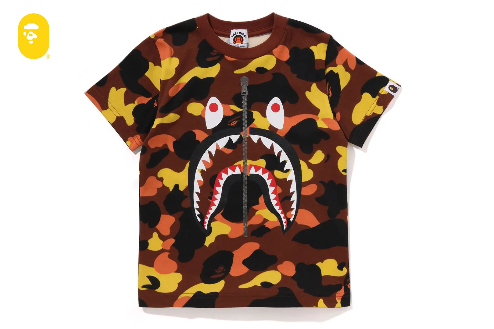 1ST CAMO SHARK TEE sold by Bape