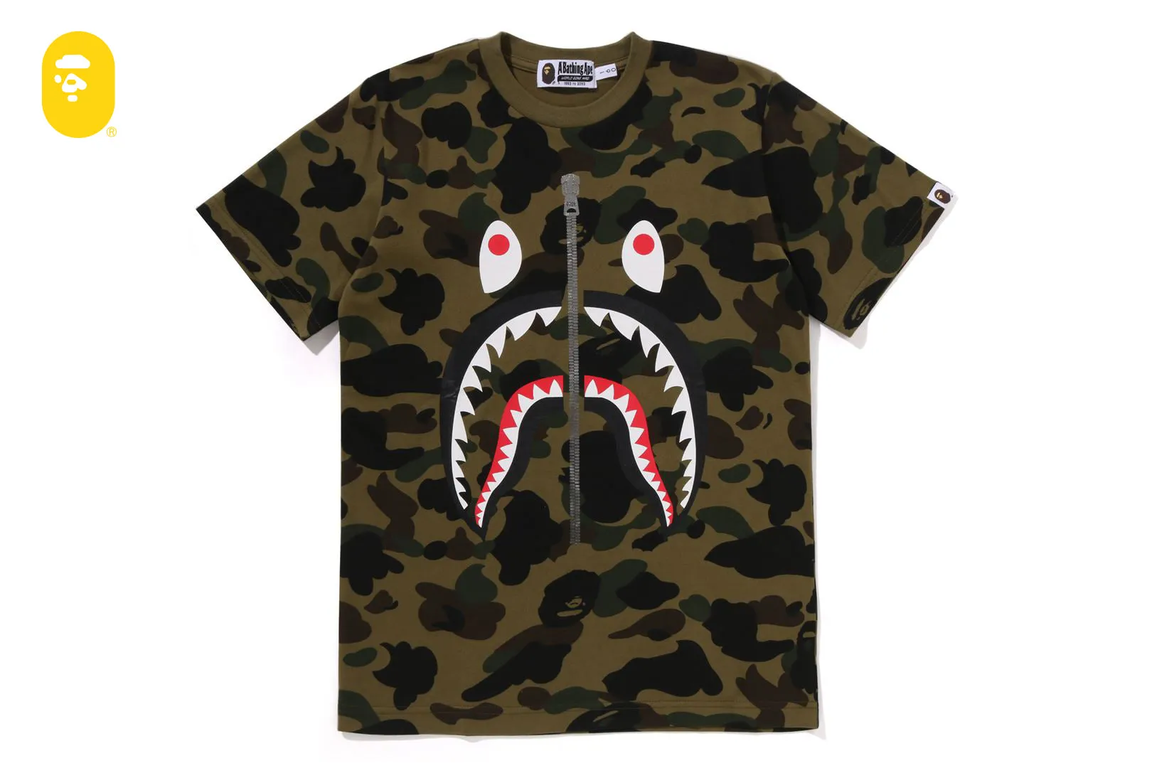 1ST CAMO SHARK TEE sold by Bape