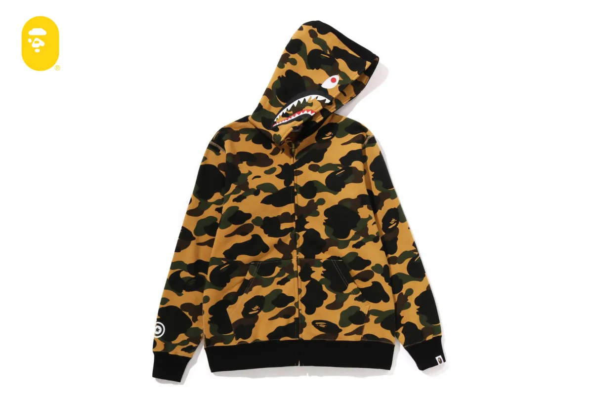 1ST CAMO MILO SHARK ZIP HOODIE made by Bape