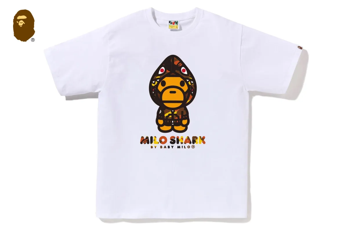 1ST CAMO MILO SHARK FZH TEE sold by Bape