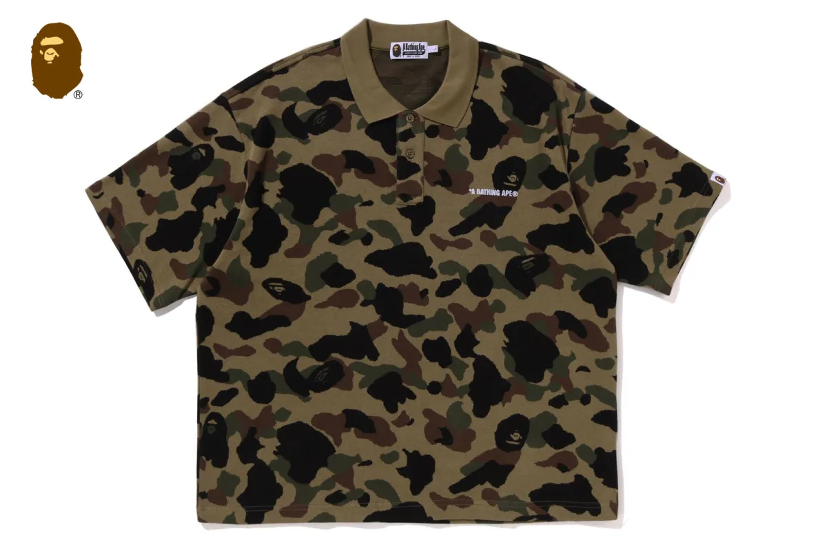 1ST CAMO JACQUARD LOGO RELAXED FIT POLO SHIRT sold by Bape