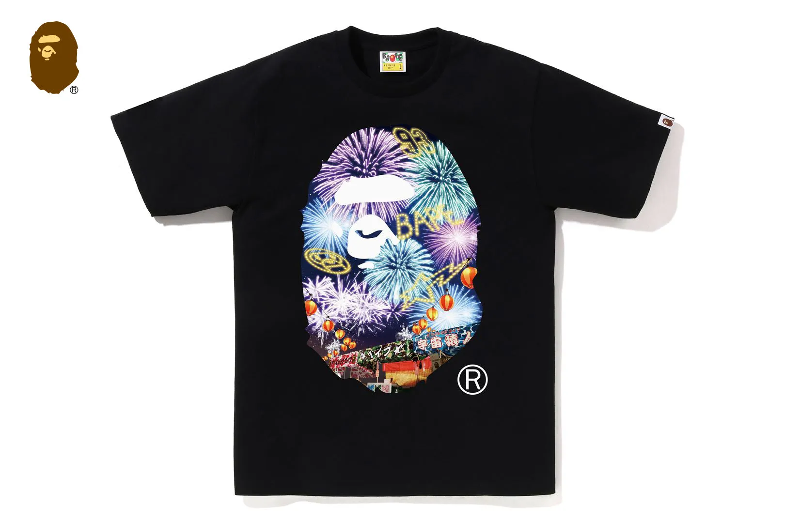 FIREWORK APE HEAD PHOTO TEE sold by Bape product image thumbnail 3