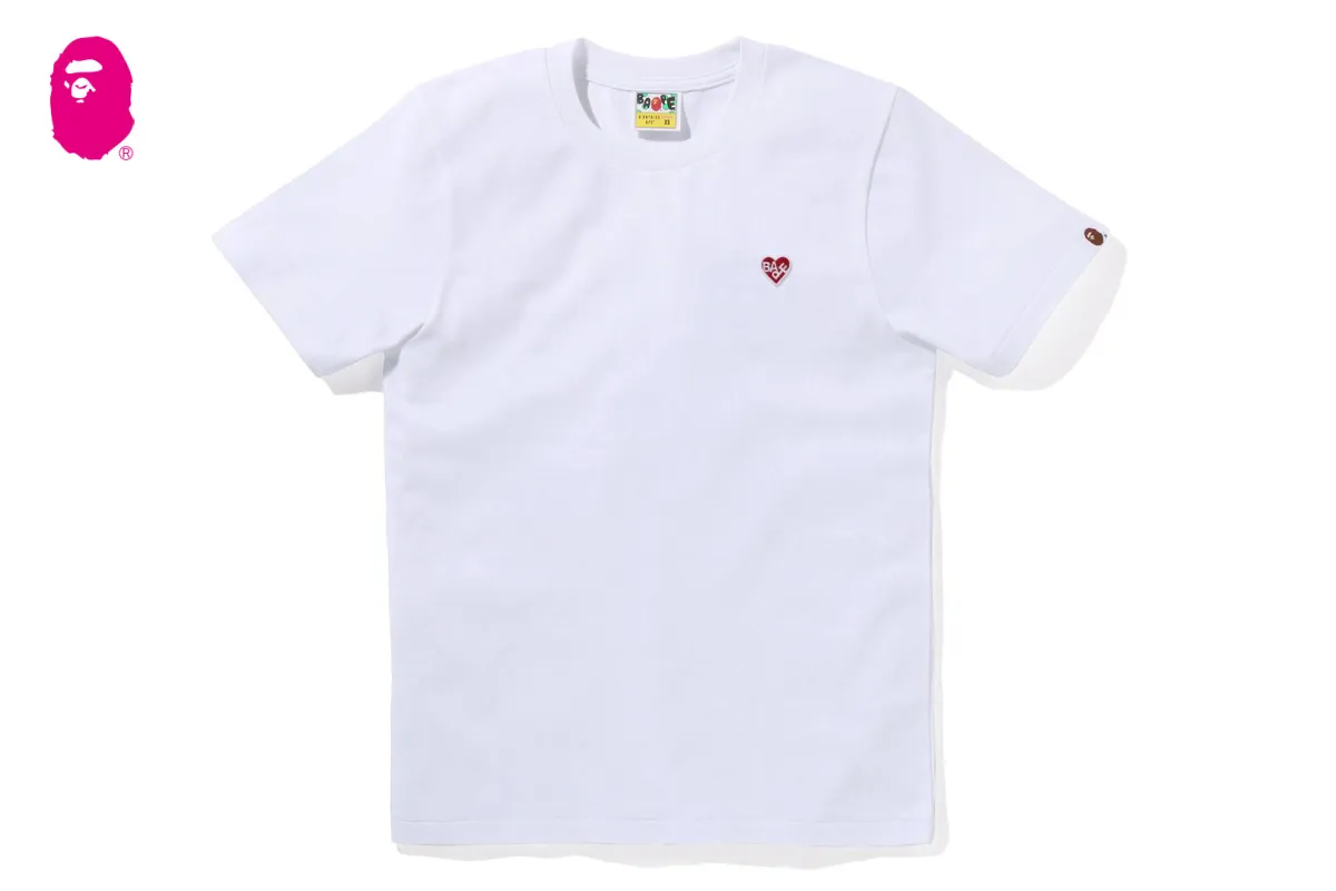 BAPE HEART ONE POINT TEE sold by Bape