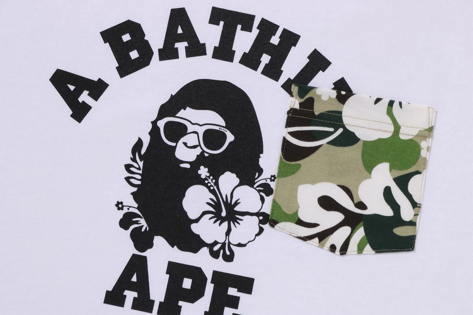 ABC RESORT CAMO POCKET COLLEGE TEE sold by Bape product image thumbnail 3