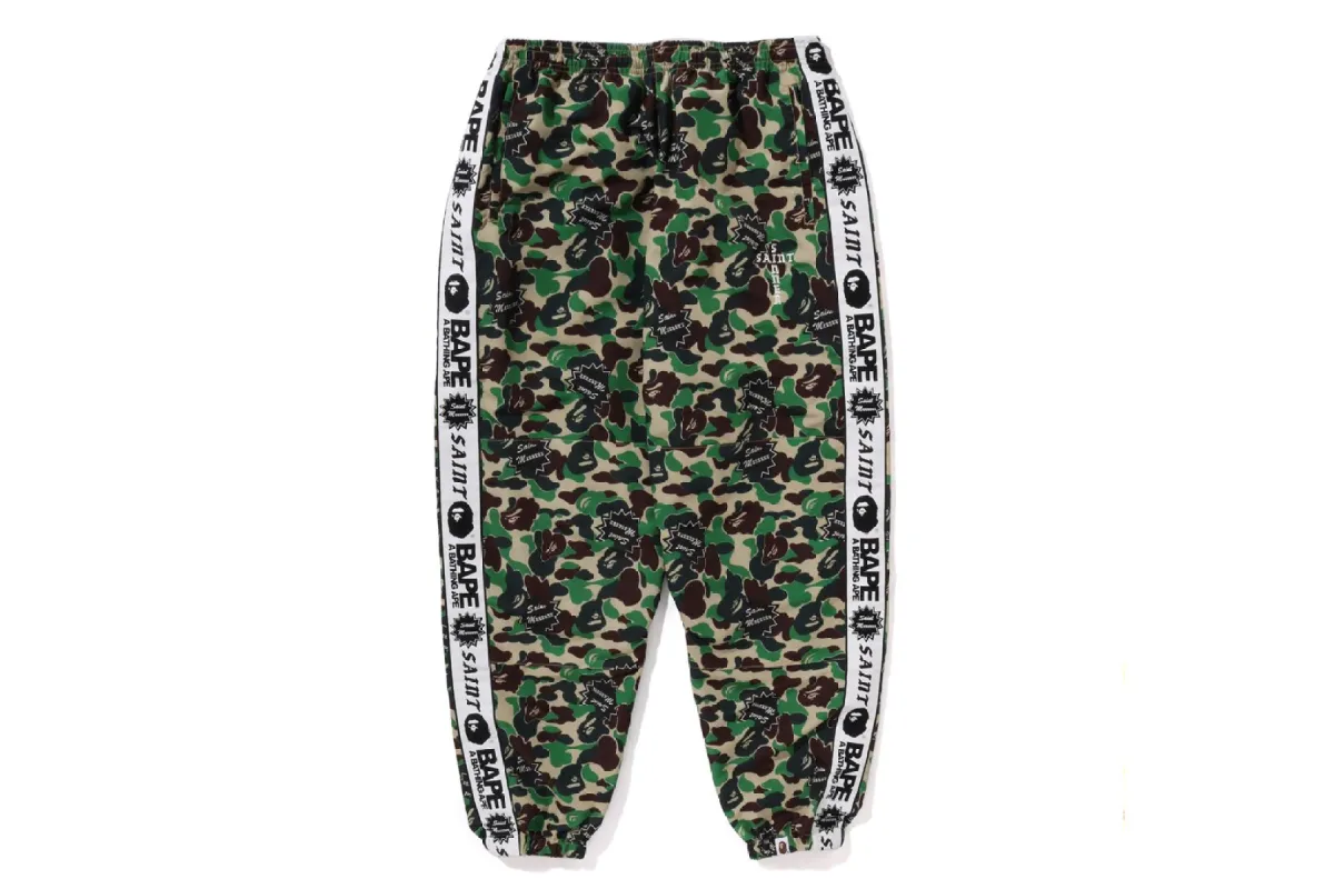 【 BAPE X SAINT MXXXXXX 】ABC CAMO TRACK PANTS sold by Bape