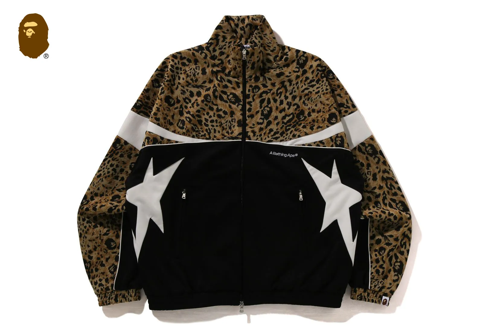 WILD LEOPARD PATTERN RELAXED FIT TRACK JACKET sold by Bape