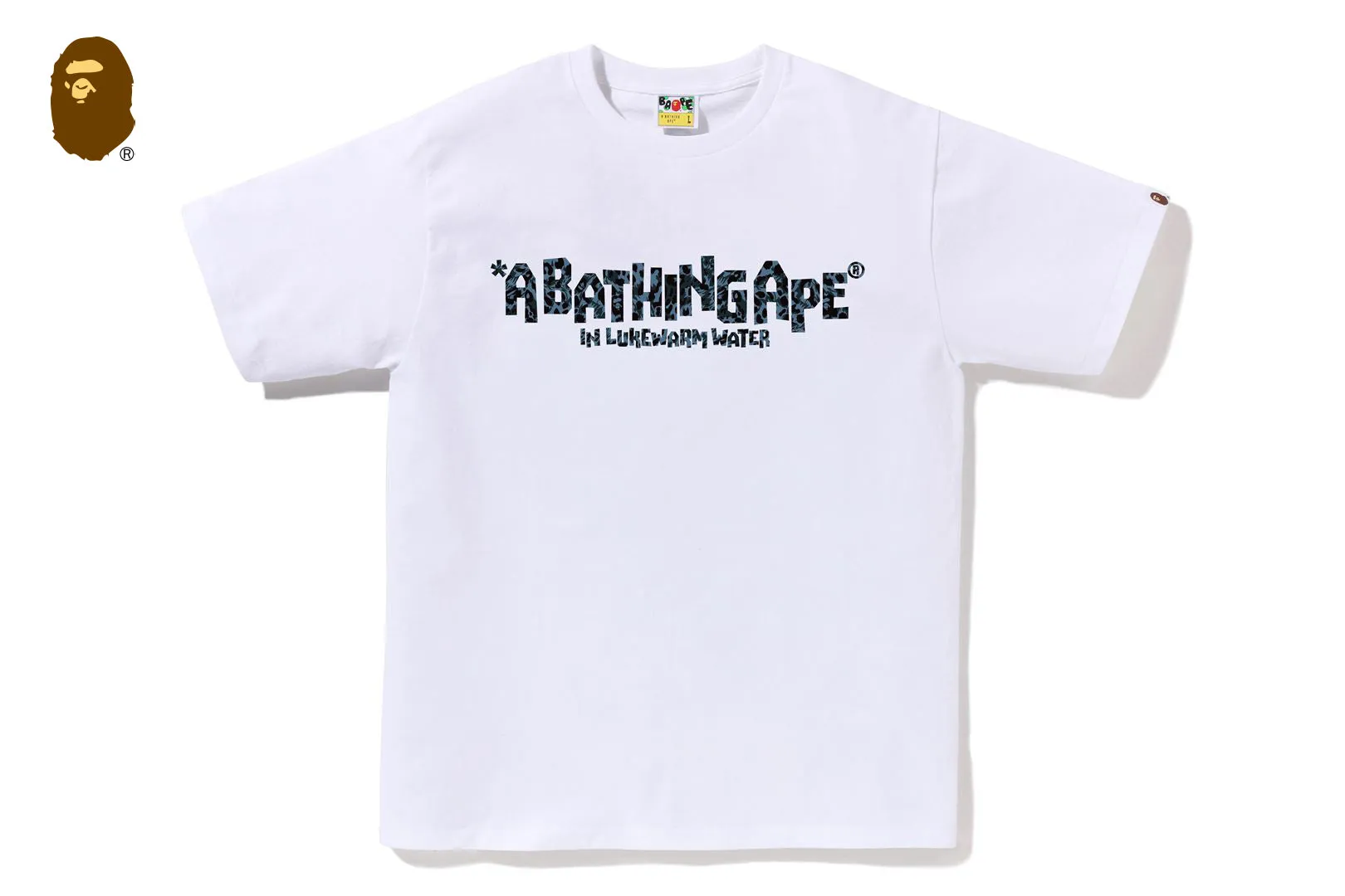 WILD LEOPARD PATTERN PRIMITIVE LOGO TEE sold by Bape