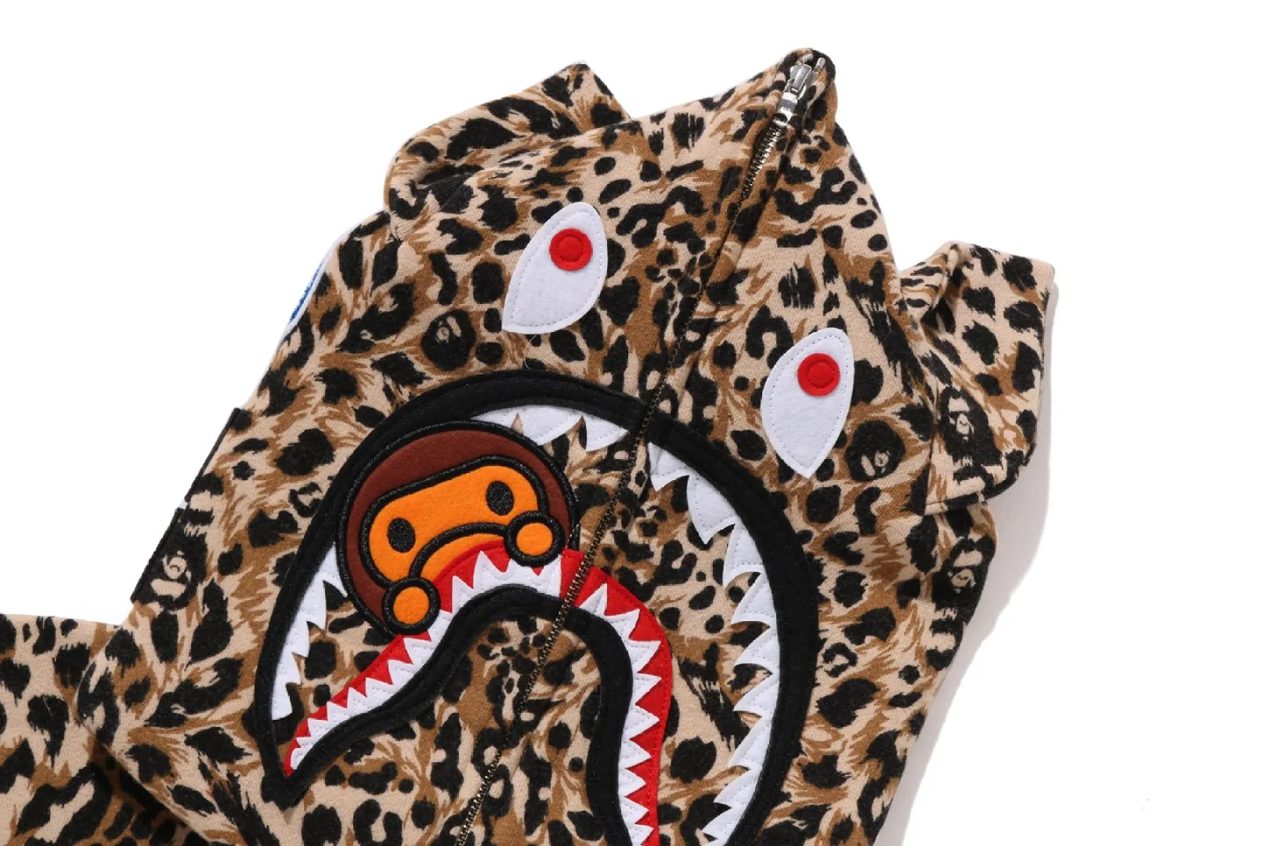 WILD LEOPARD PATTERN MILO SHARK FULL ZIP HOODIE | Parallel