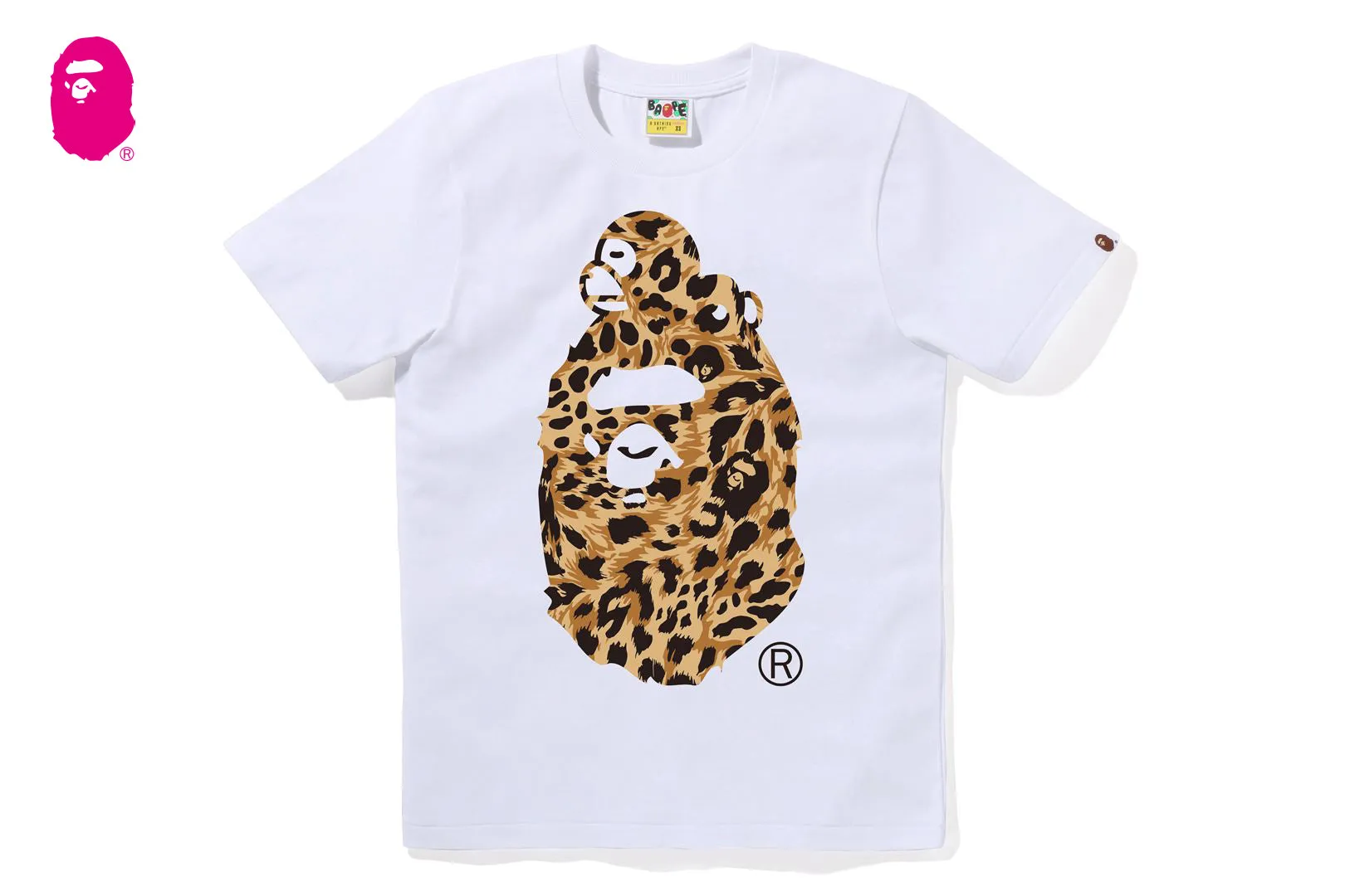 WILD LEOPARD PATTERN MILO ON BIG APE TEE sold by Bape