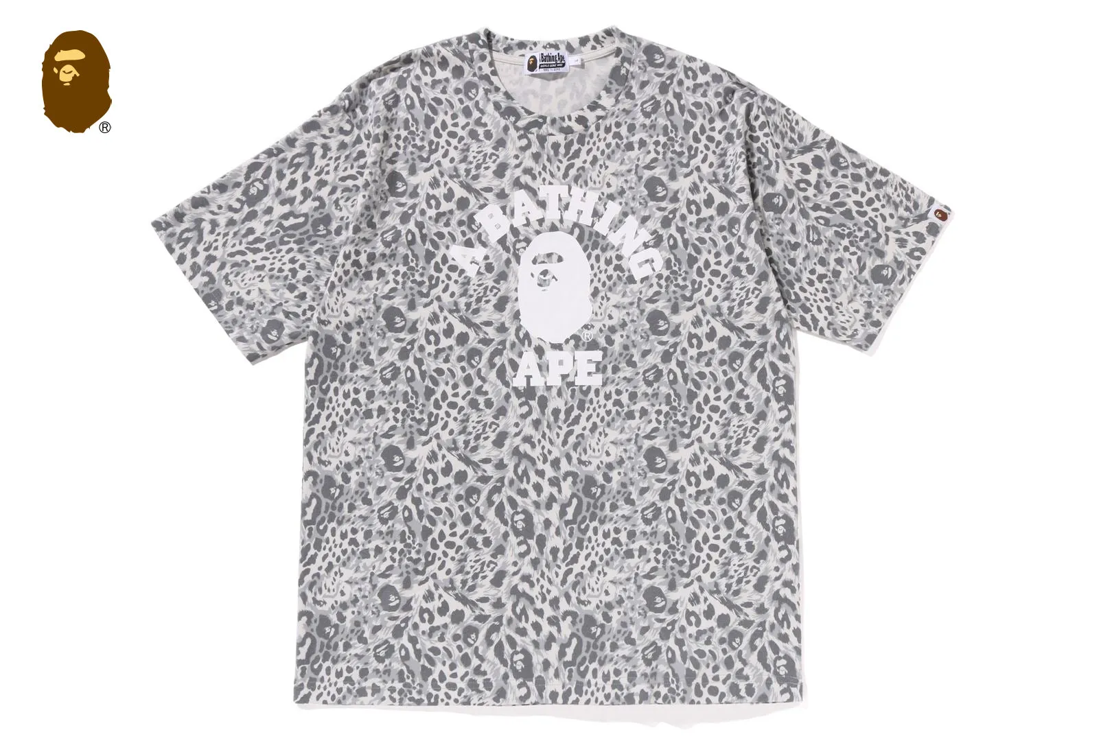 WILD LEOPARD PATTERN COLLEGE RELAXED FIT TEE sold by Bape product image thumbnail 4