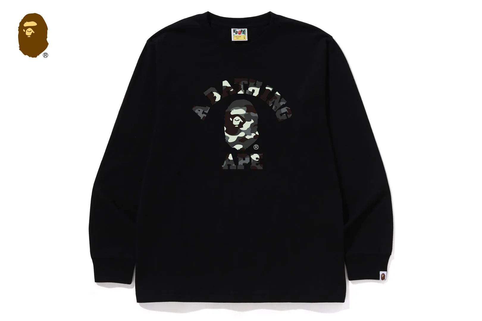 CITY CAMO COLLEGE LS TEE sold by Bape product image thumbnail 4