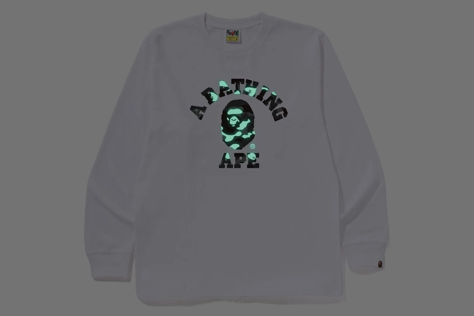 CITY CAMO COLLEGE LS TEE sold by Bape product image thumbnail 3