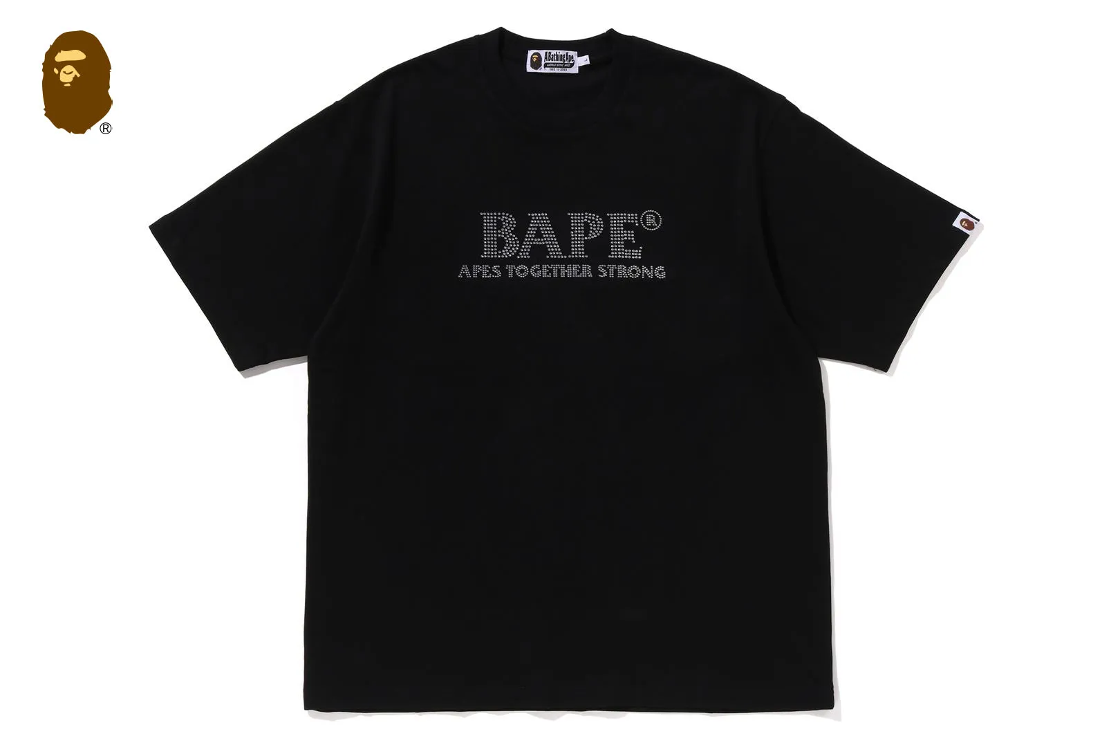 RHINESTONE BAPE LOGO RELAXED FIT TEE sold by Bape