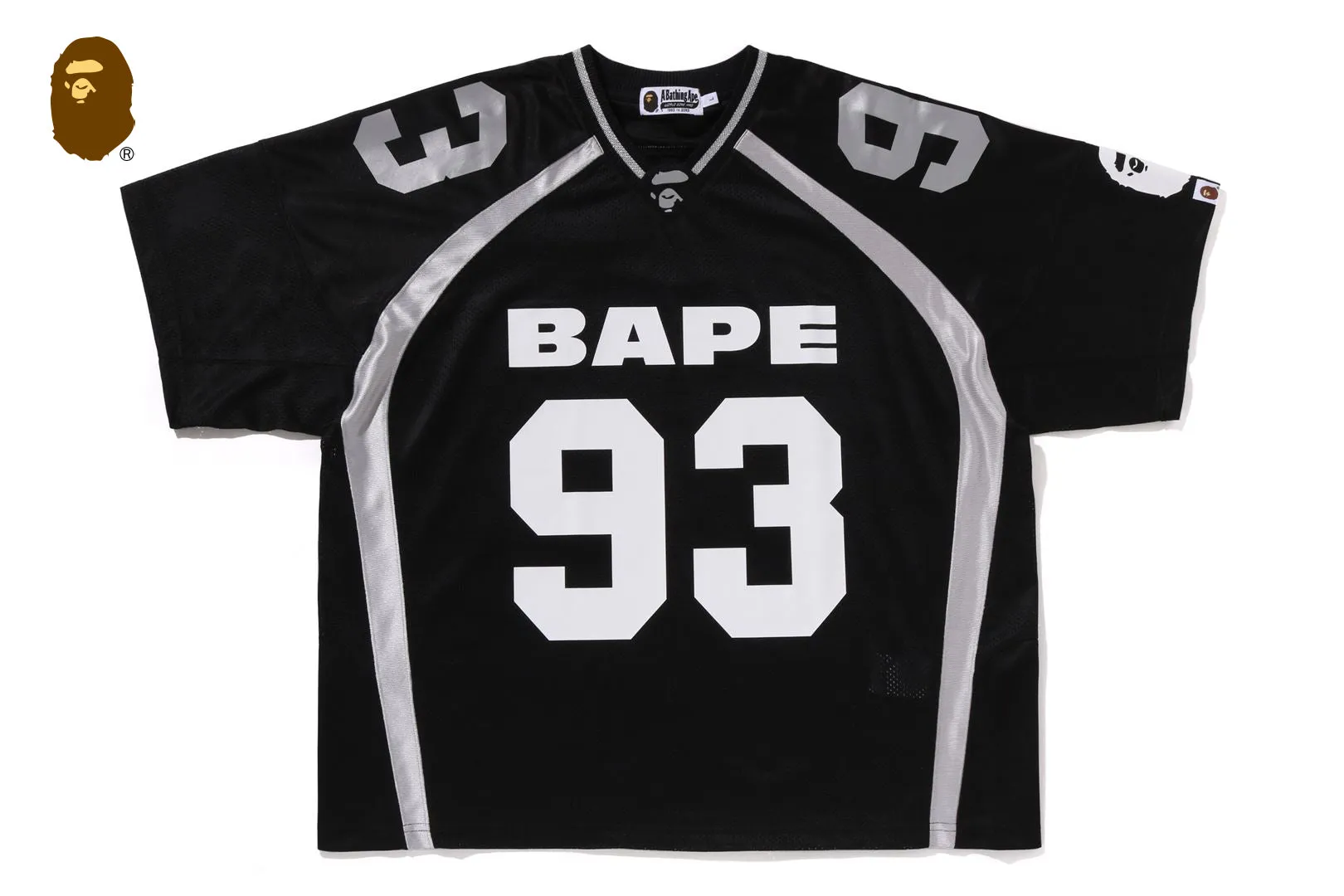 LINE CAMO JACQUARD RELAXED FIT FOOTBALL JERSEY sold by Bape