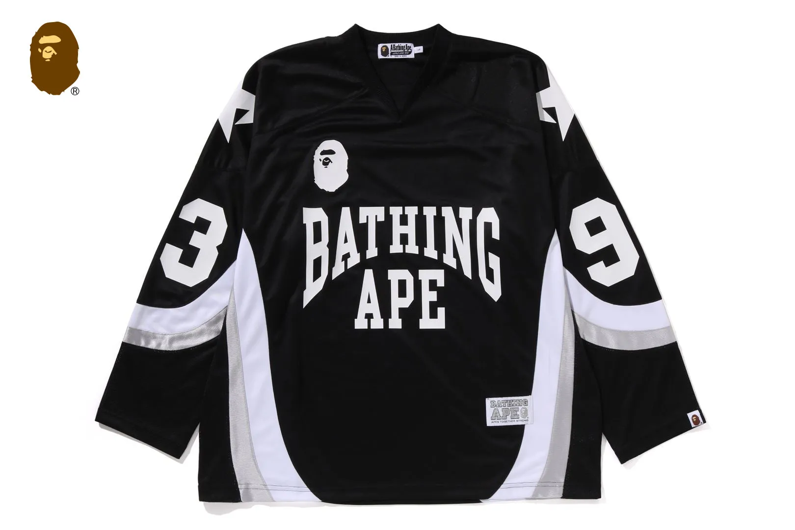 LINE CAMO JACQUARD LOGO RELAXED FIT ICE HOCKEY JERSEY sold by Bape product image thumbnail 4