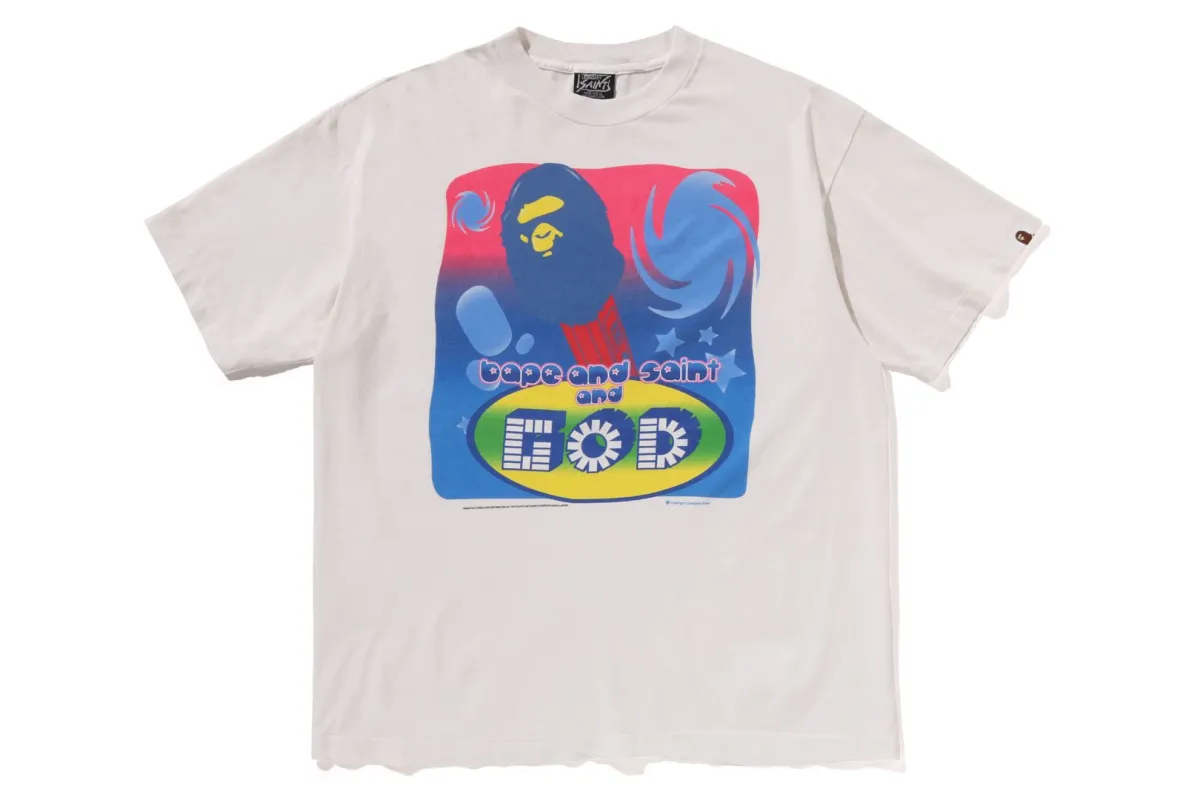 【 BAPE X SAINT MXXXXXX 】GOD TEE made by Bape