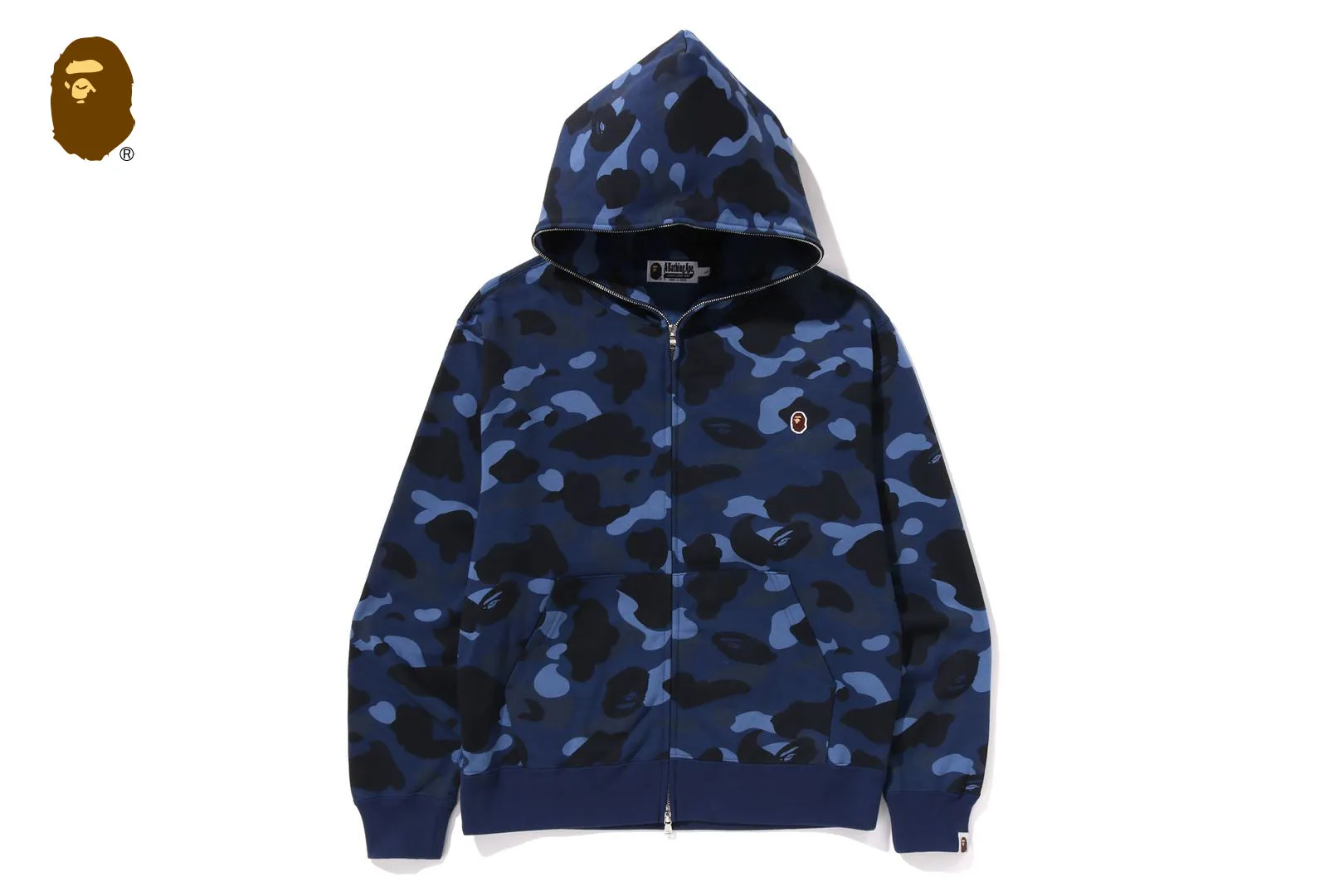 ONE POINT COLOR CAMO CROPPED FULL ZIP HOODIE sold by Bape