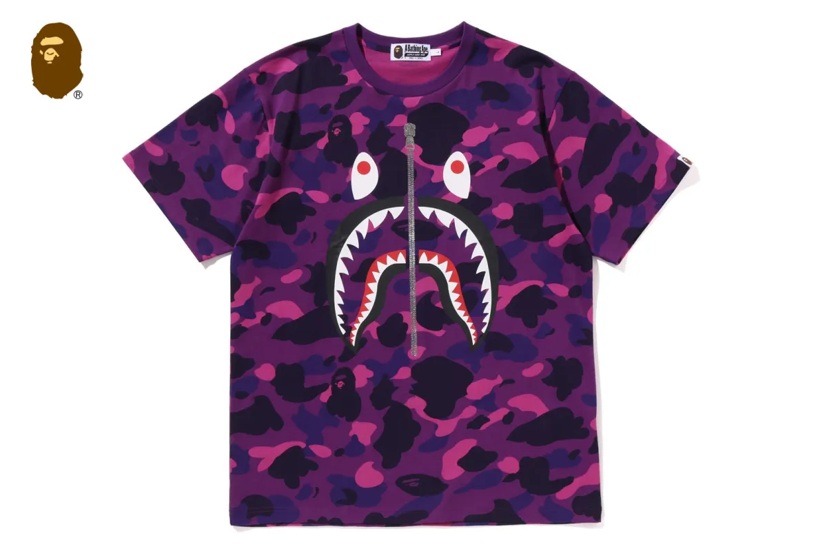 COLOR CAMO SHARK TEE sold by Bape