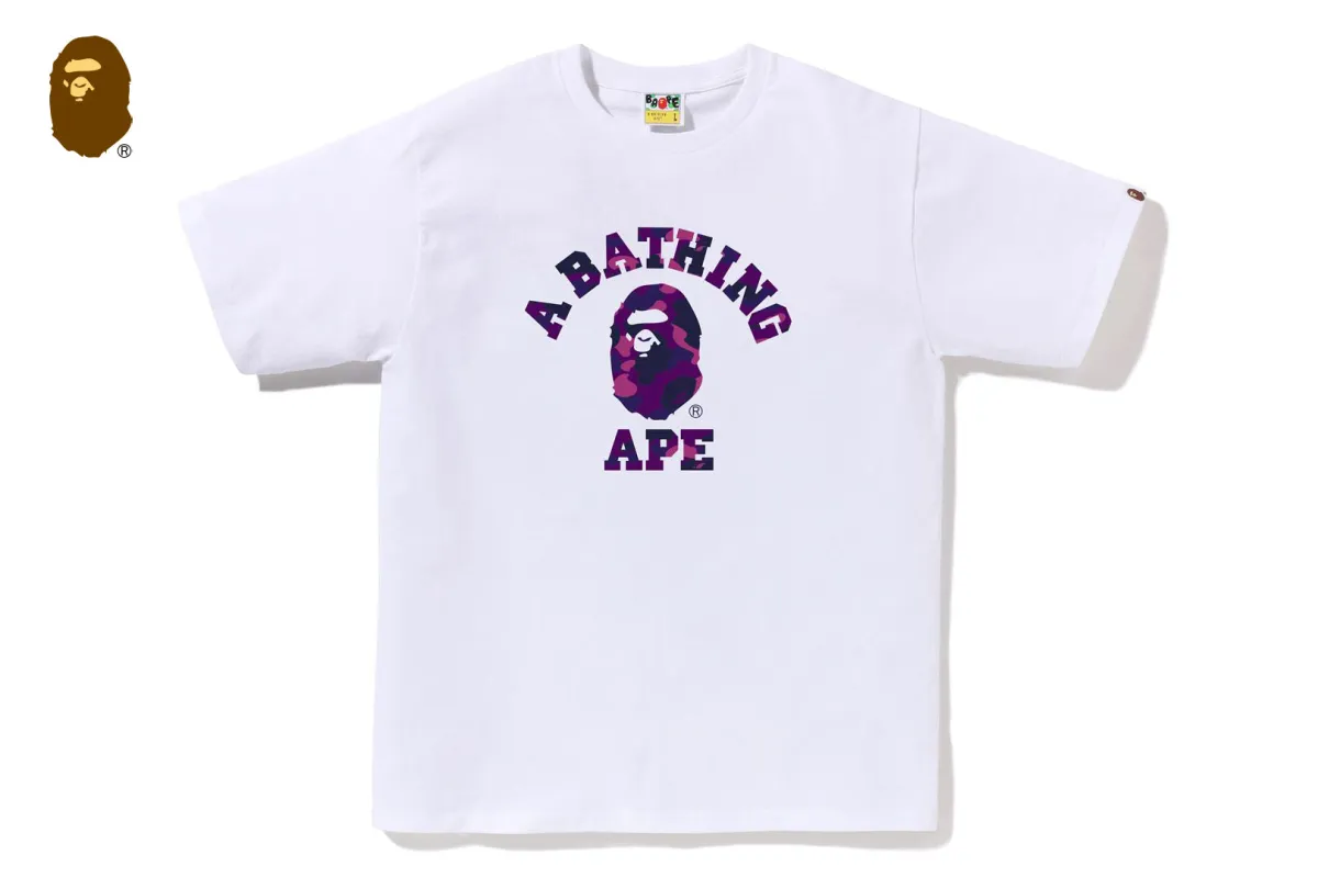 COLOR CAMO COLLEGE TEE sold by Bape