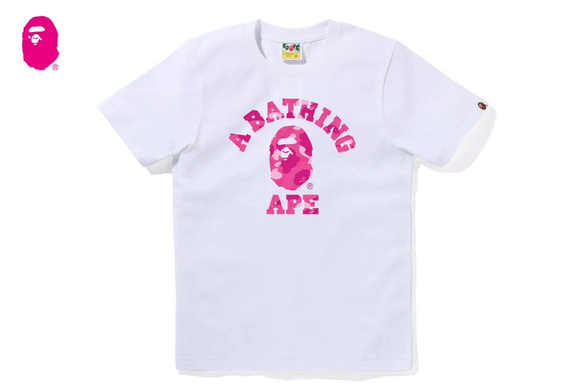 COLOR CAMO COLLEGE TEE sold by Bape