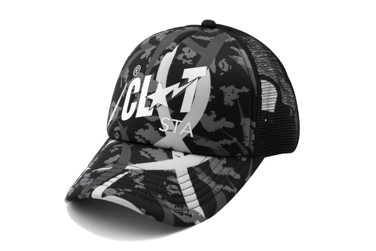 【 BAPE X CLOT 】EGRA CAMO TRUCKER CAP sold by Bape