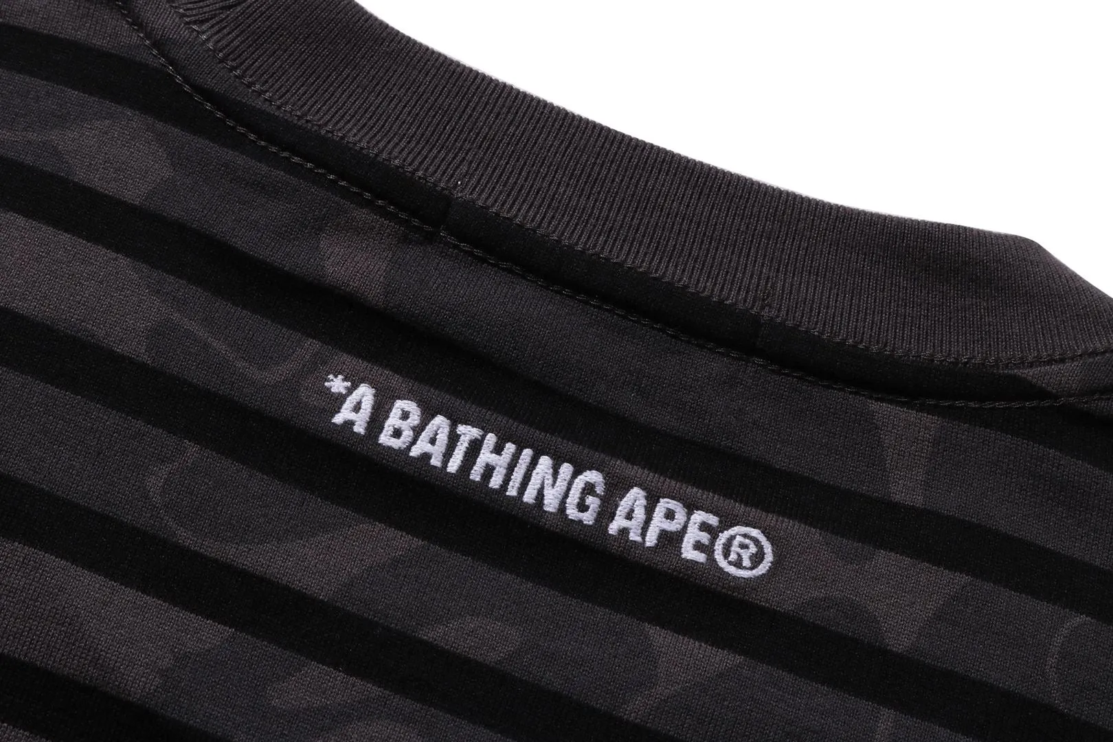 SOLID CAMO ONE POINT RELAXED FIT STRIPE LS TEE sold by Bape product image thumbnail 4