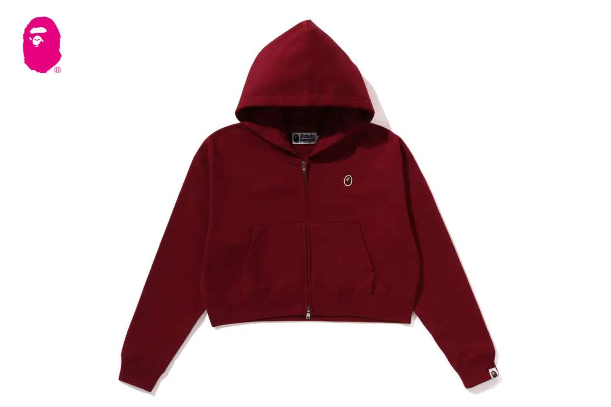 PIGMENT DYED ONE POINT CROPPED ZIP HOODIE sold by Bape