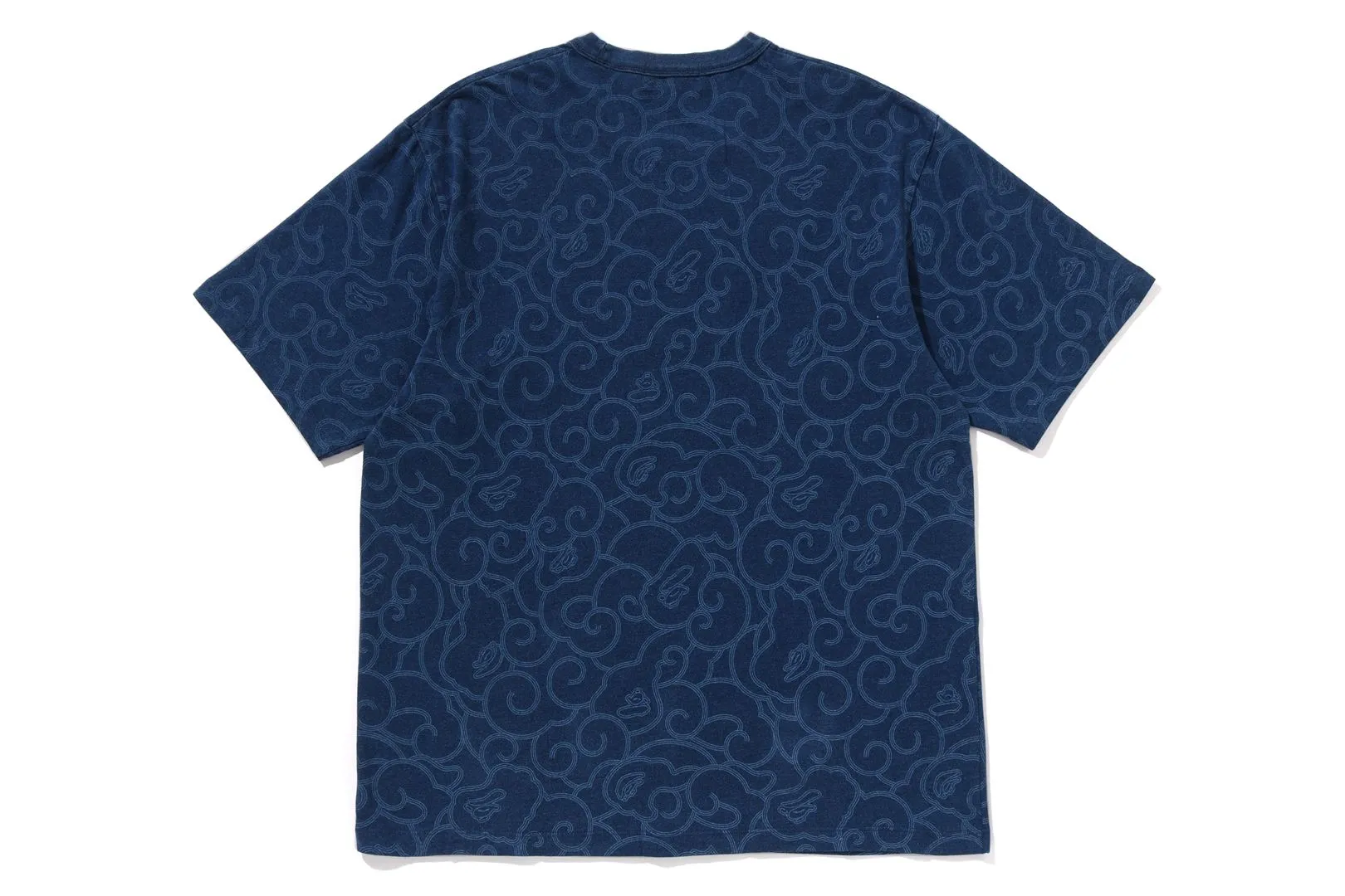 INDIGO DYED CLOUD CAMO COLLEGE RELAXED FIT TEE sold by Bape product image thumbnail 2