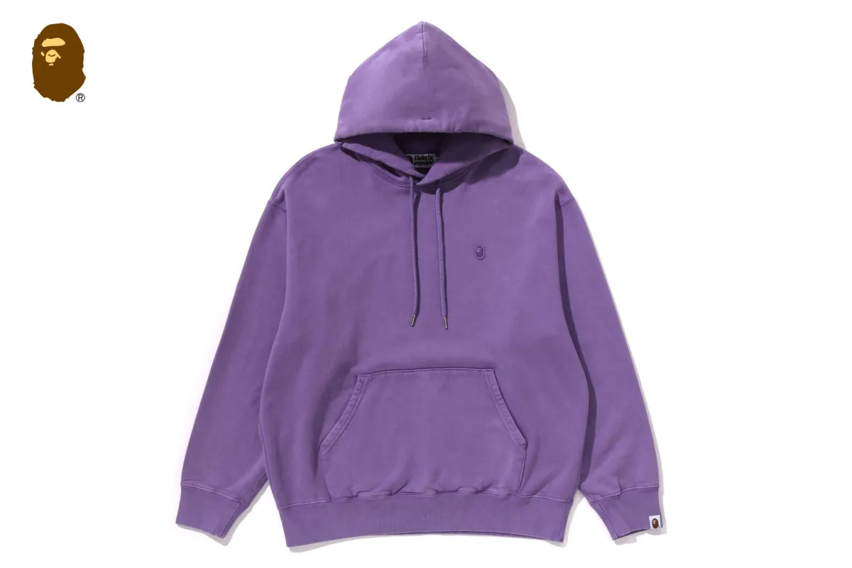 GARMENT DYE ONE POINT RELAXED FIT PULLOVER HOODIE sold by Bape