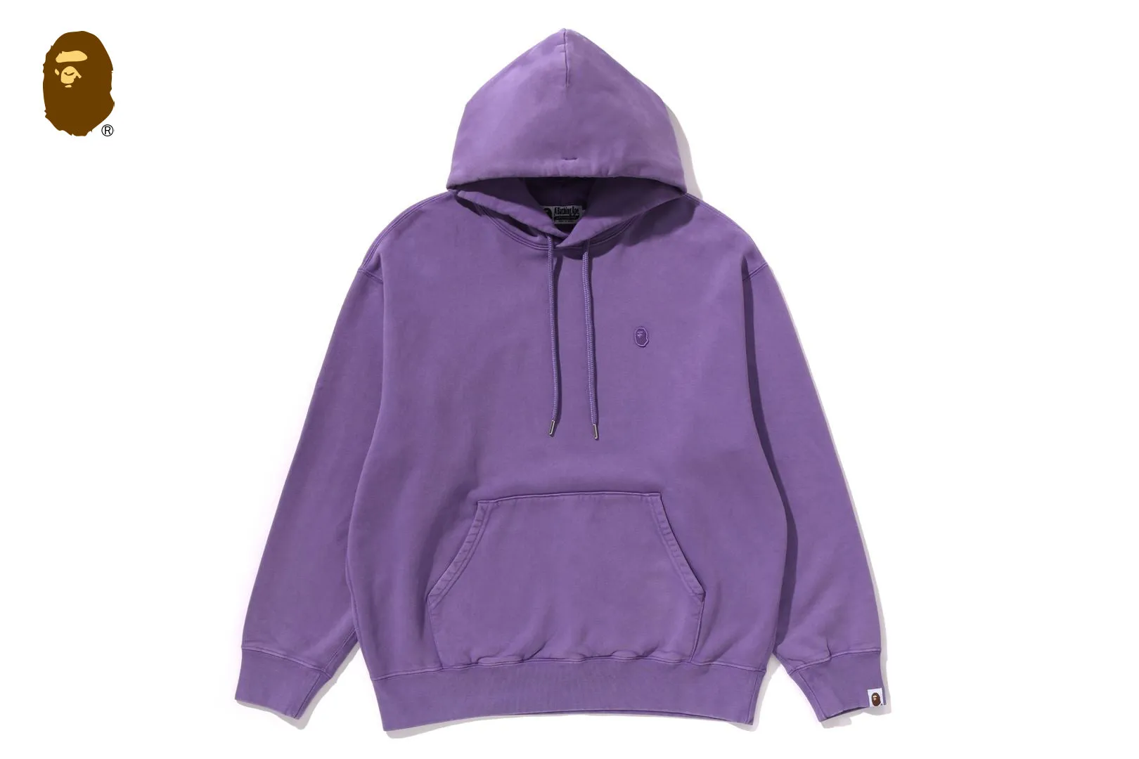 GARMENT DYE ONE POINT RELAXED FIT PULLOVER HOODIE sold by Bape