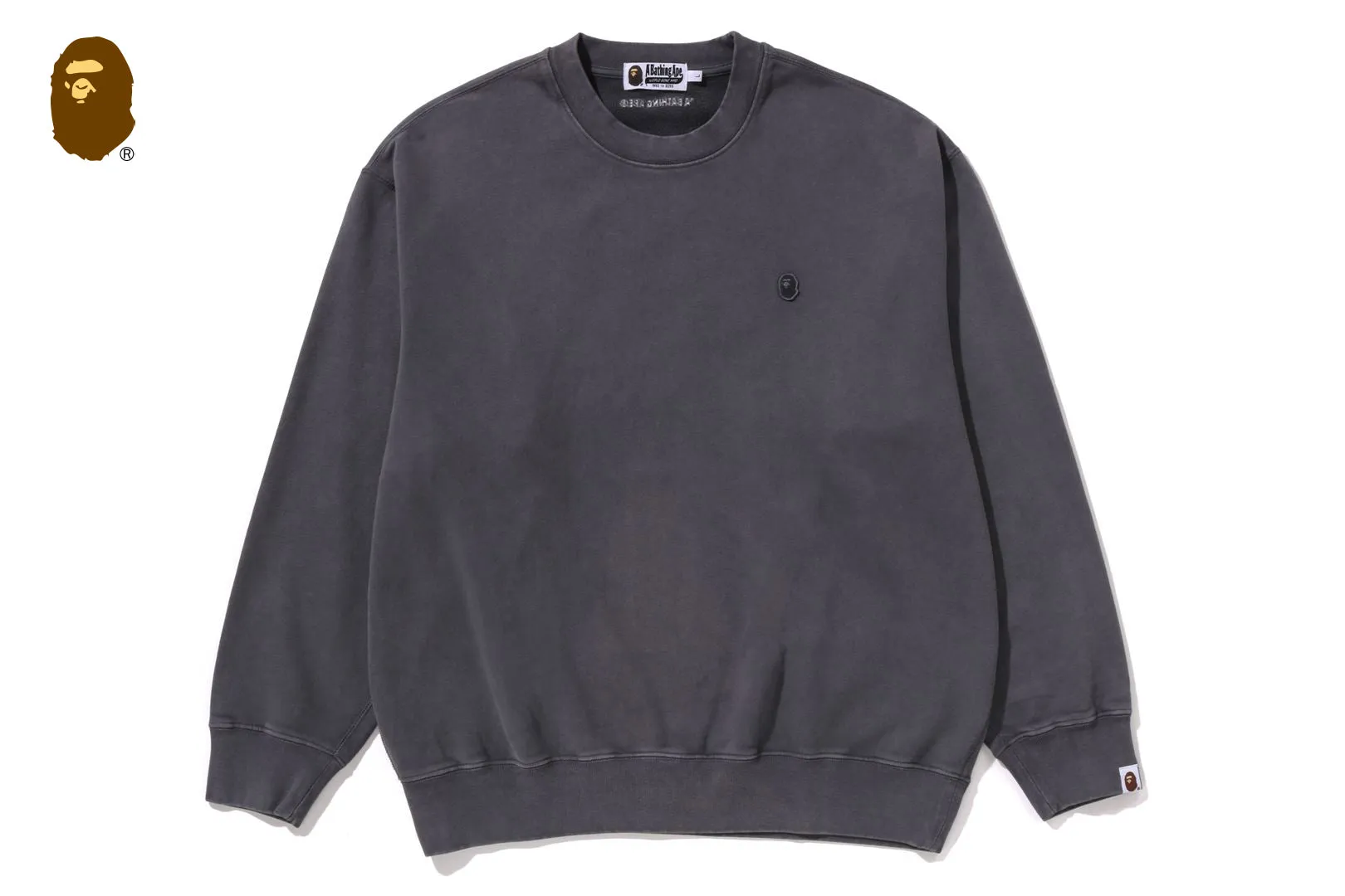 GARMENT DYE ONE POINT RELAXED FIT CREWNECK SWEATSHIRT sold by Bape