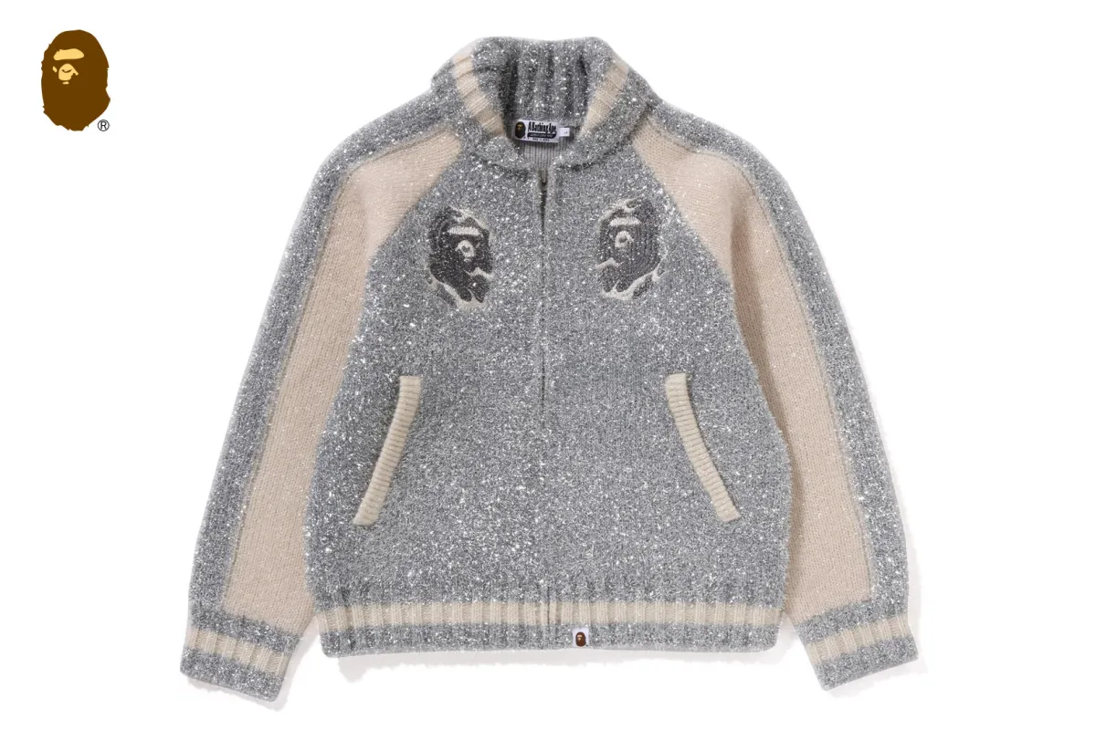 BAPE LOGO METALLIC COWICHAN KNIT sold by Bape