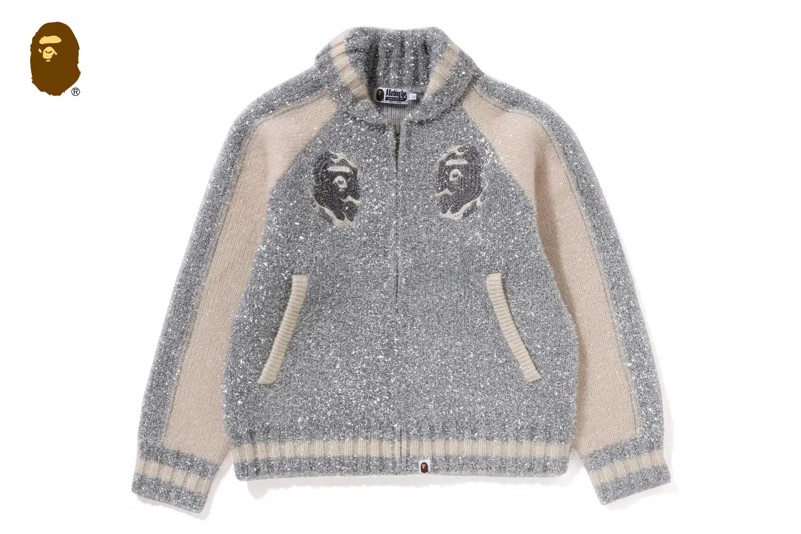 BAPE LOGO METALLIC COWICHAN KNIT sold by Bape