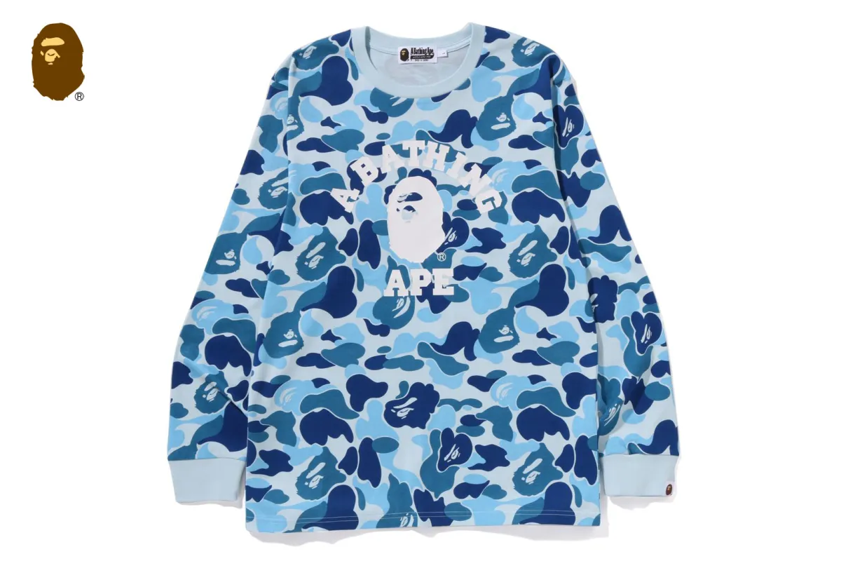 ABC CAMO COLLEGE LS TEE sold by Bape