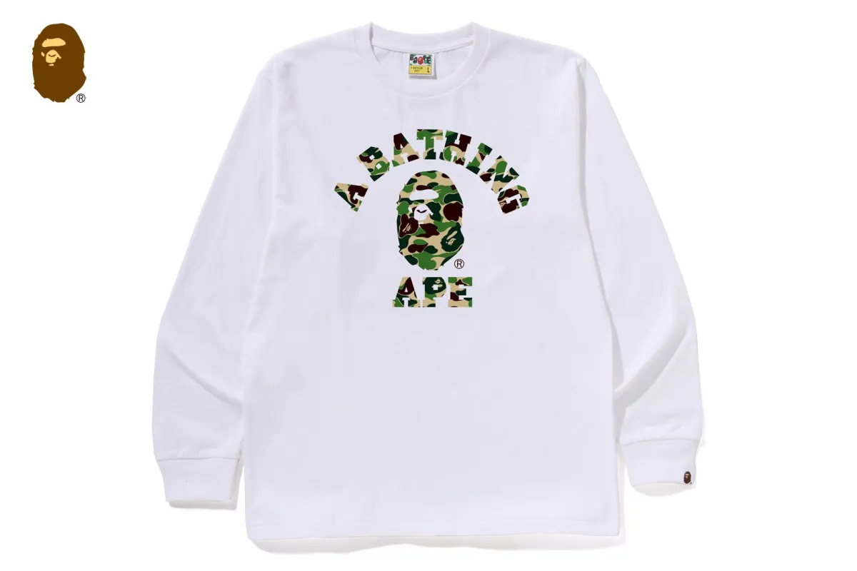 ABC CAMO COLLEGE LS TEE sold by Bape