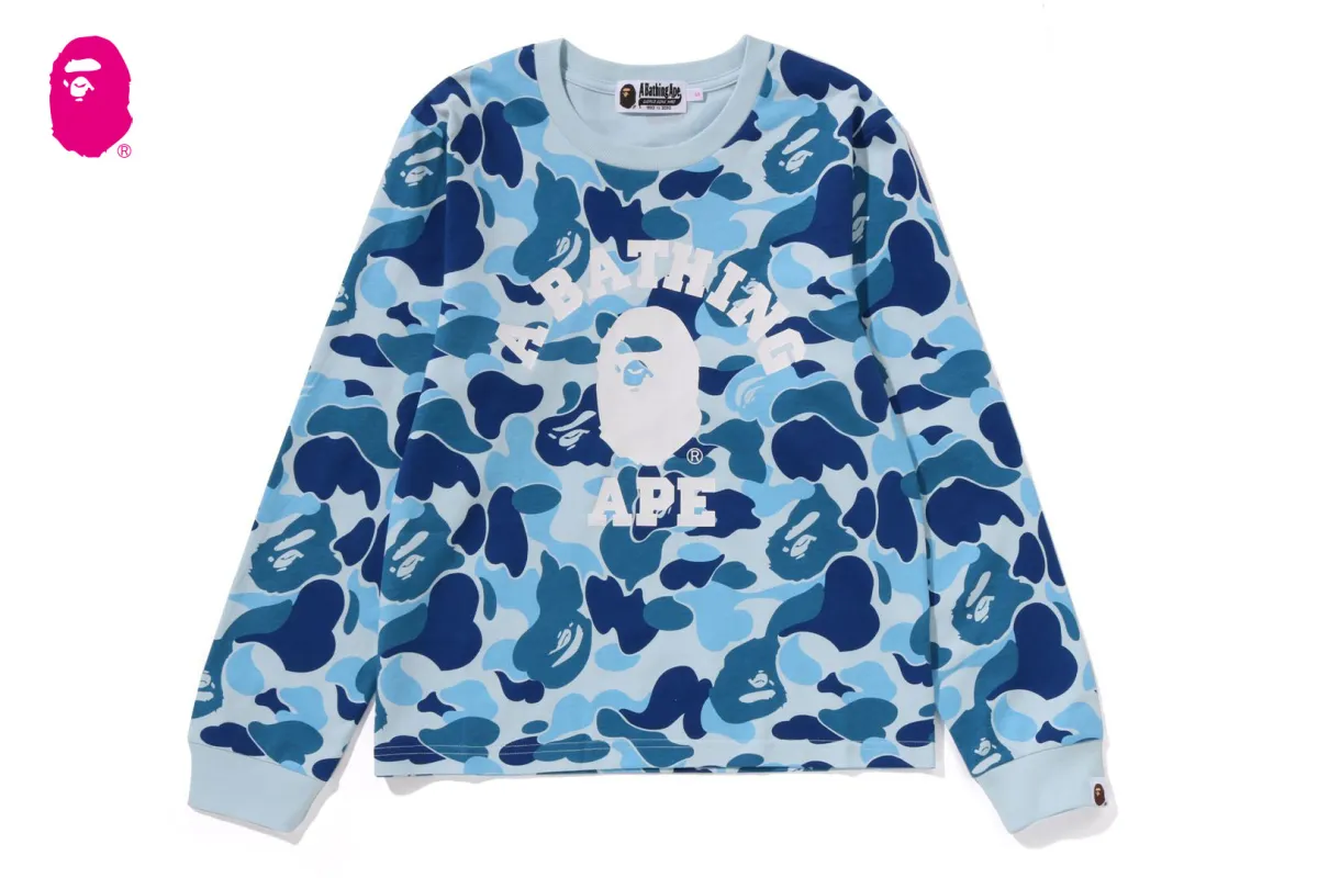 ABC CAMO COLLEGE LS TEE sold by Bape