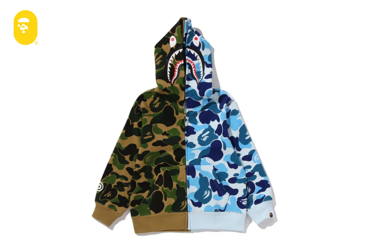 ABC CAMO MULTI SHARK ZIP HOODIE sold by Bape